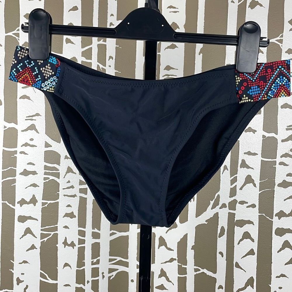 NEW Mossimo Mosaic Print Black Bikini Bottom XL